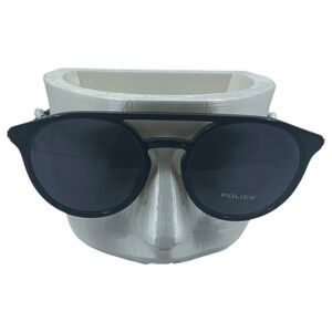 POLICE Sunglasses SPL 722 Dark Grey Lens Black Frame Aviator Style